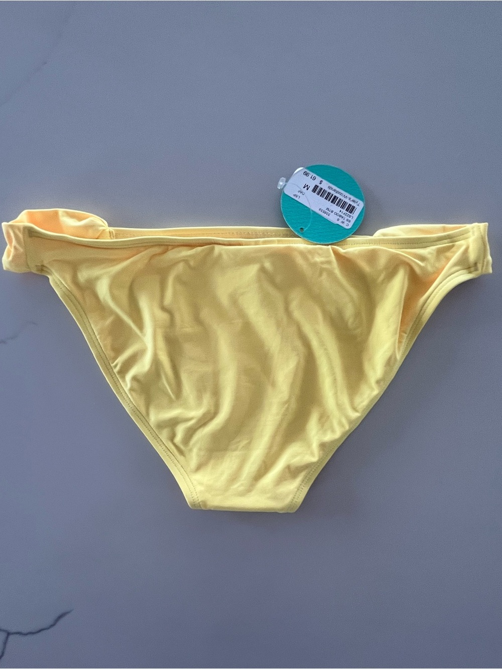 NWT L*Space Monica Wise Taboo Full Cut Bikini Bottom Daffodil Yellow Size Medium - Picture 2 of 5